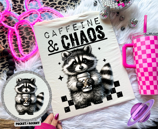 CAFFEINE CHAOS DOUBLE SIDED TEE