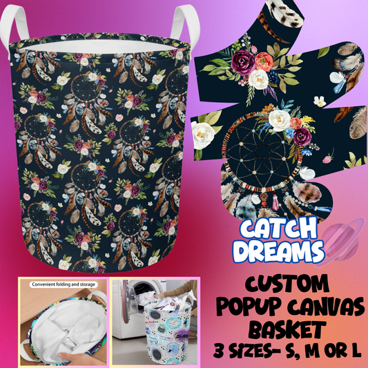 STORAGE BASKET RUN-CATCH DREAMS-3 SIZES-PREORDER CLOSING 8/5
