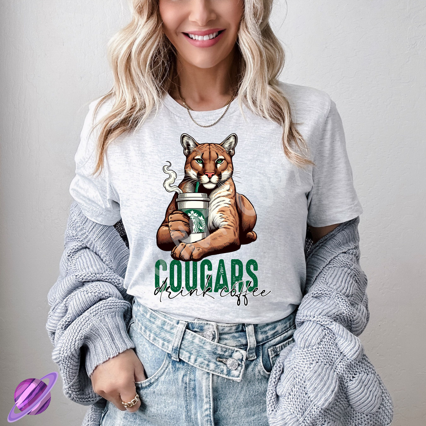 COUGARS DRINK COFFEE TEE