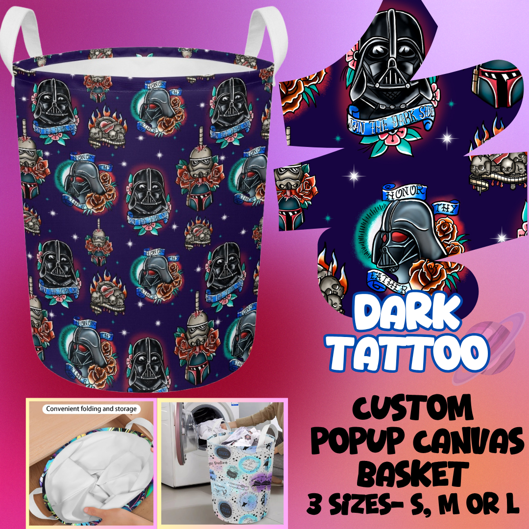 STORAGE BASKET RUN-DARK TATTOO-3 SIZES-PREORDER CLOSING 8/5