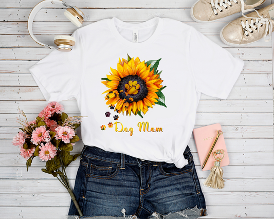DOG MOM SUNFLOWER GRAPHIC TEE