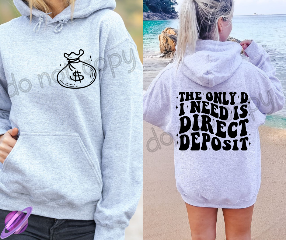 THE ONLY D I NEED HOODIE DOUBLE SIDED PRINT