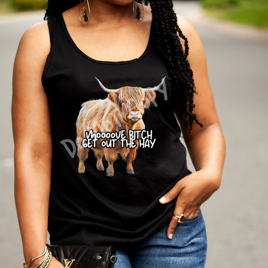 COLOR HIGHLAND COW MOOOOVEEE -UNISEX TEES & TANKS ADULTS/KIDS
