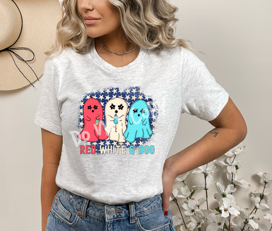 Red White and Boo Tee