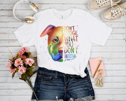 DON'T JUDGE PITTBULL GRAPHIC TEE