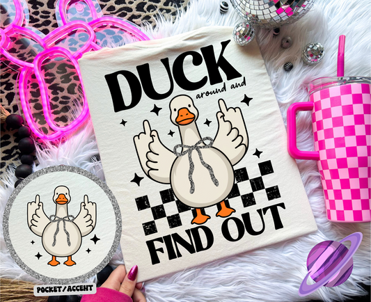 DUCK AROUND DOUBLE SIDED TEE