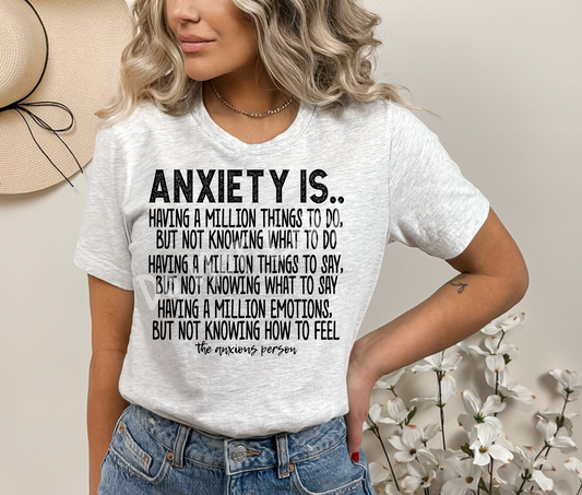 ANXIETY - UNISEX TEE ADULTS/KIDS