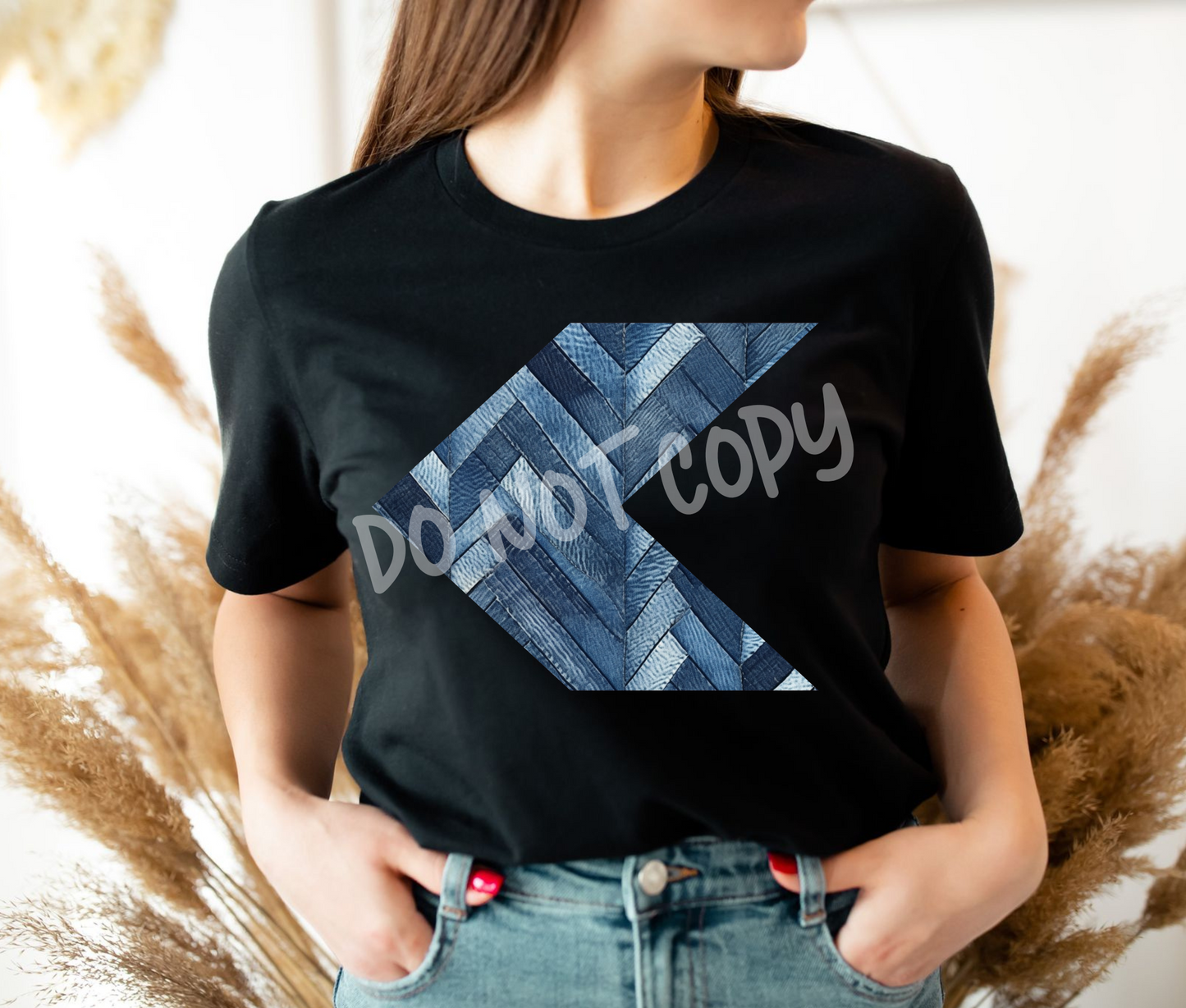 DENIM CHEVRON - UNISEX TEE ADULTS/KIDS