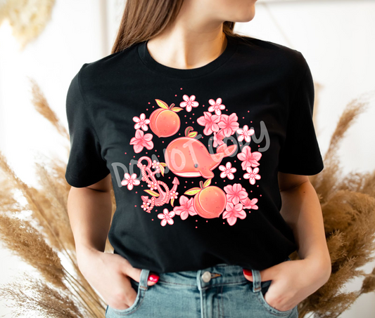 PEACH WHALE - UNISEX TEE ADULTS/KIDS