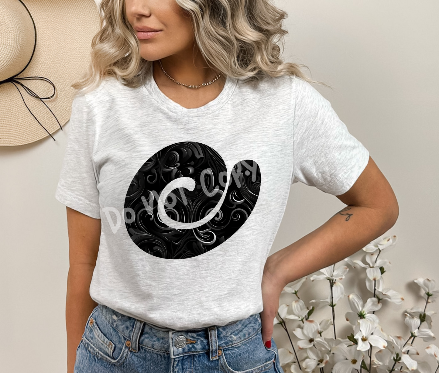 BLACK SWIRLY - UNISEX TEE ADULTS/KIDS