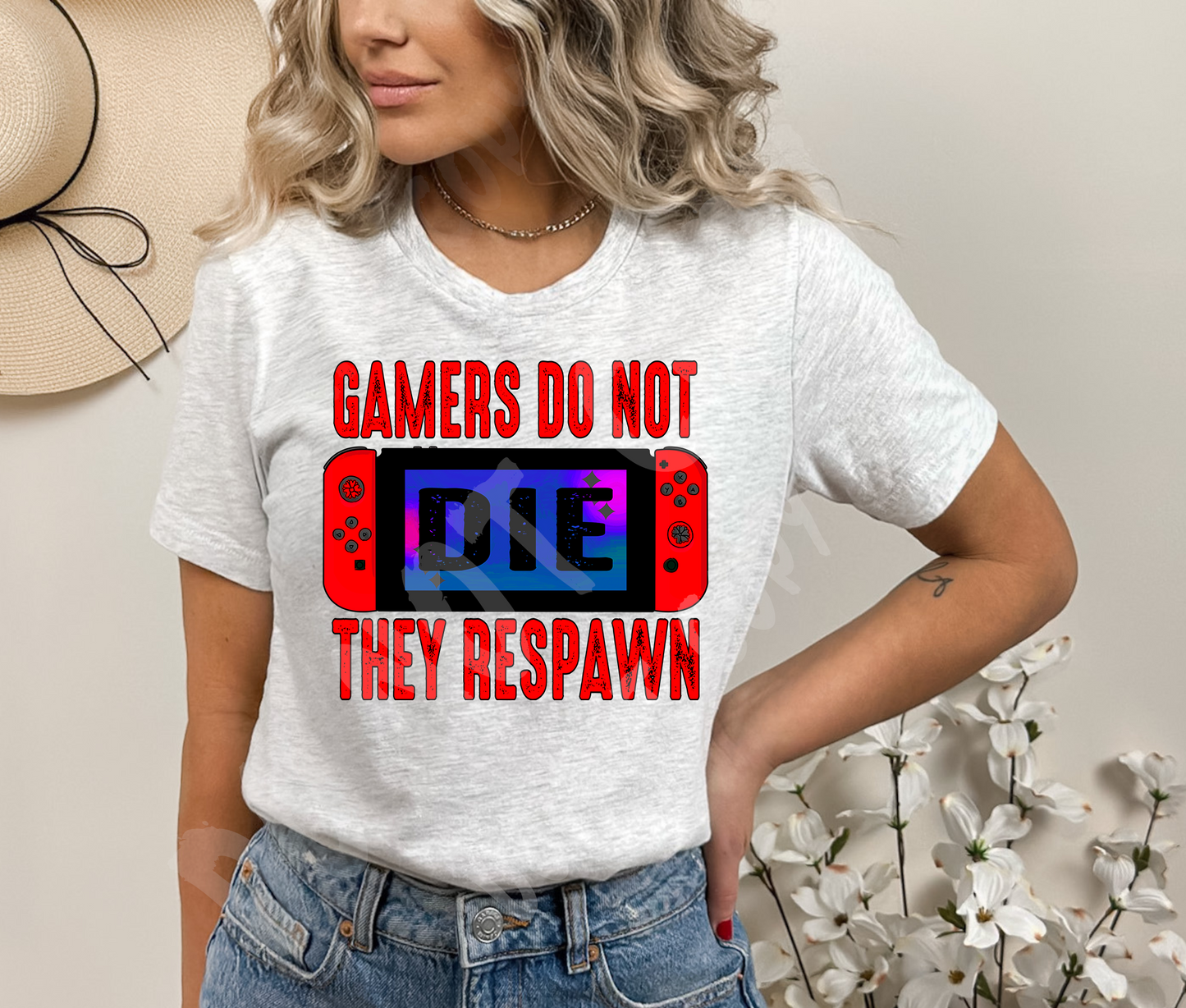 GAMERS DON'T DIE RED TEE