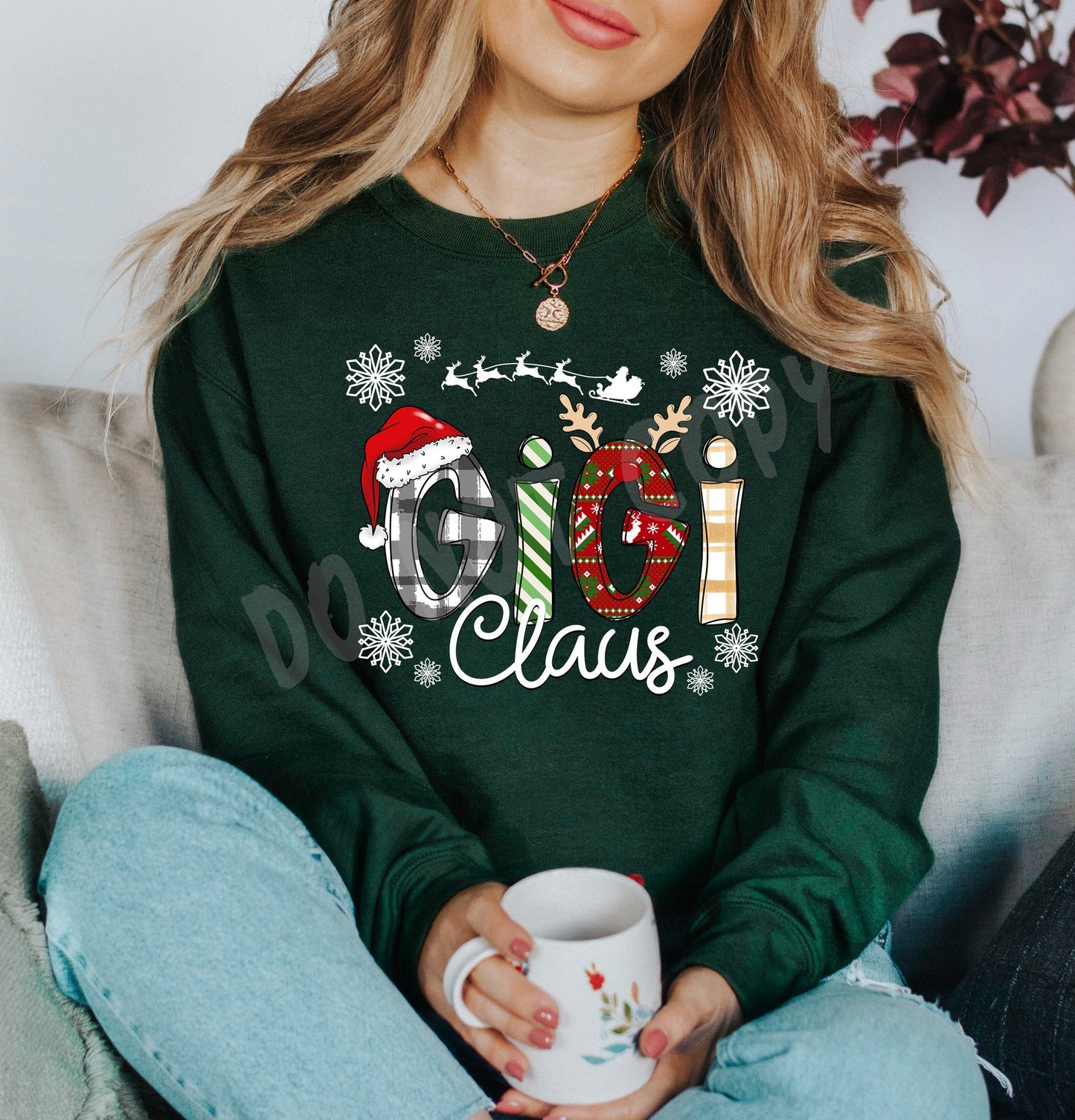 NAME CLAUS-GIGI CLAUS- CREWNECK SWEATSHIRT