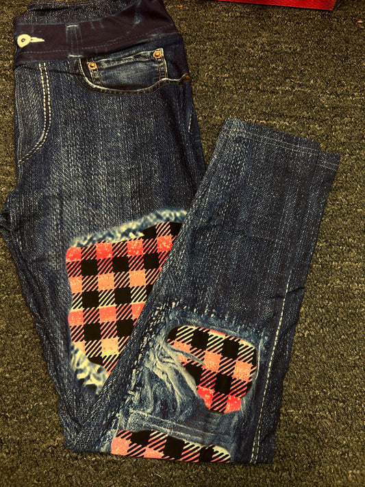 Denim plastel plaid