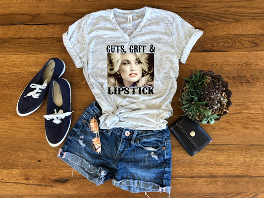 GUTS GRIT LIPSTICK GRAPHIC TEE