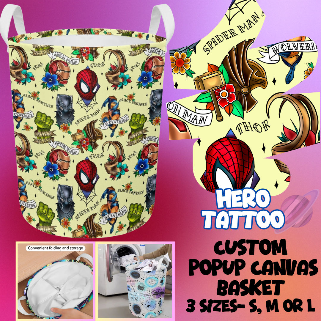 STORAGE BASKET RUN-HERO TATTOO-3 SIZES-PREORDER CLOSING 8/5