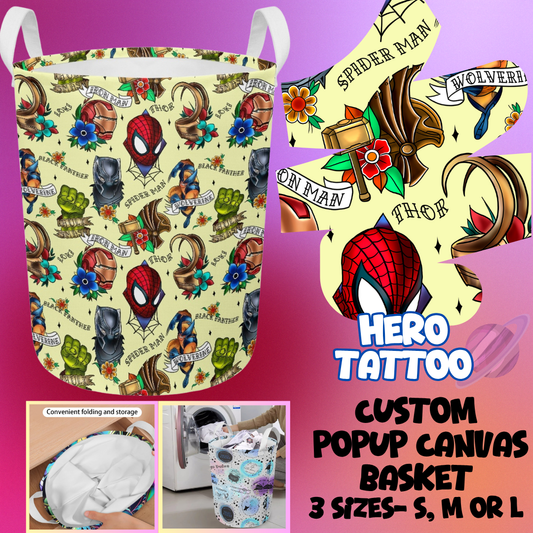 STORAGE BASKET RUN-HERO TATTOO-3 SIZES-PREORDER CLOSING 8/5