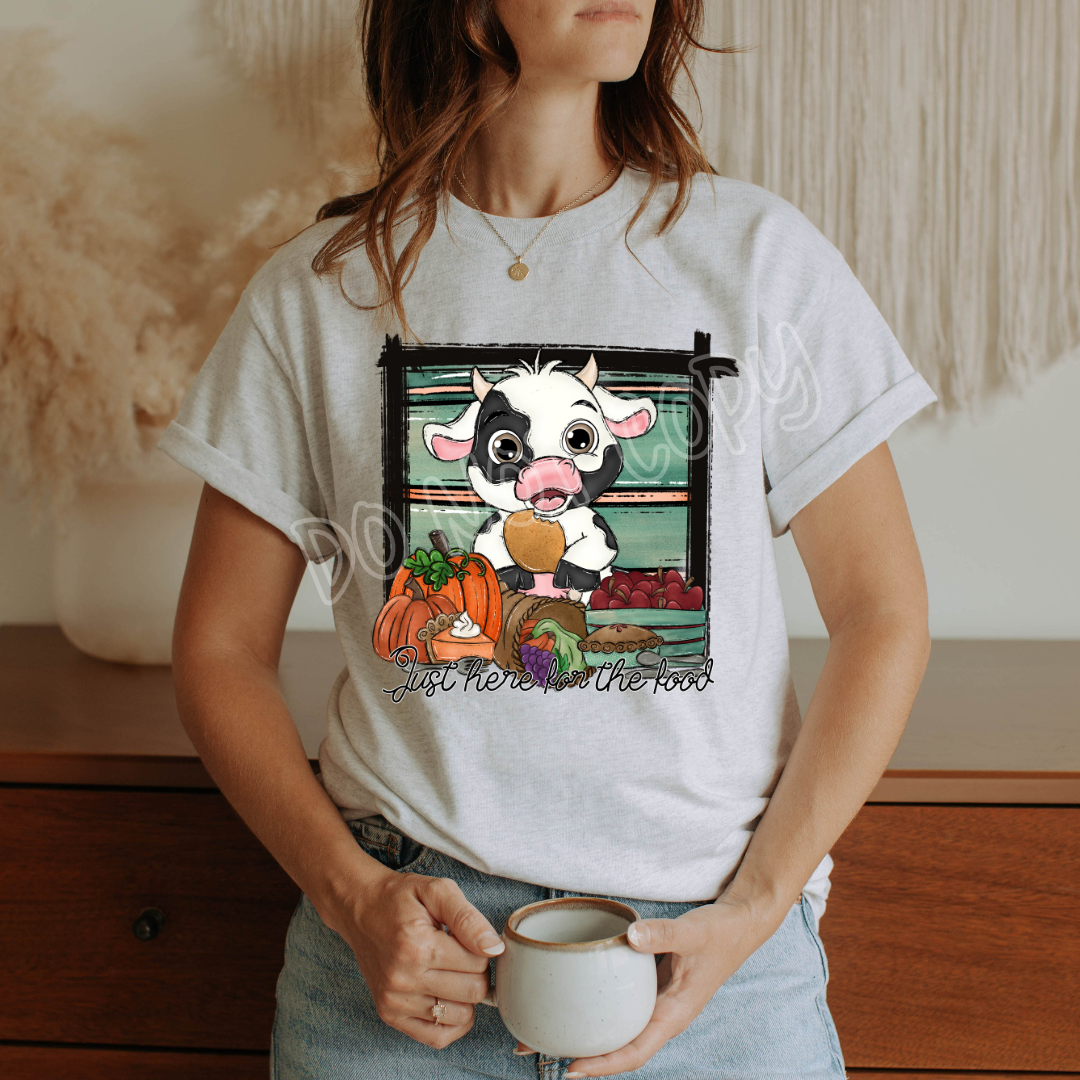 HERE FOR FOOD COW TEE