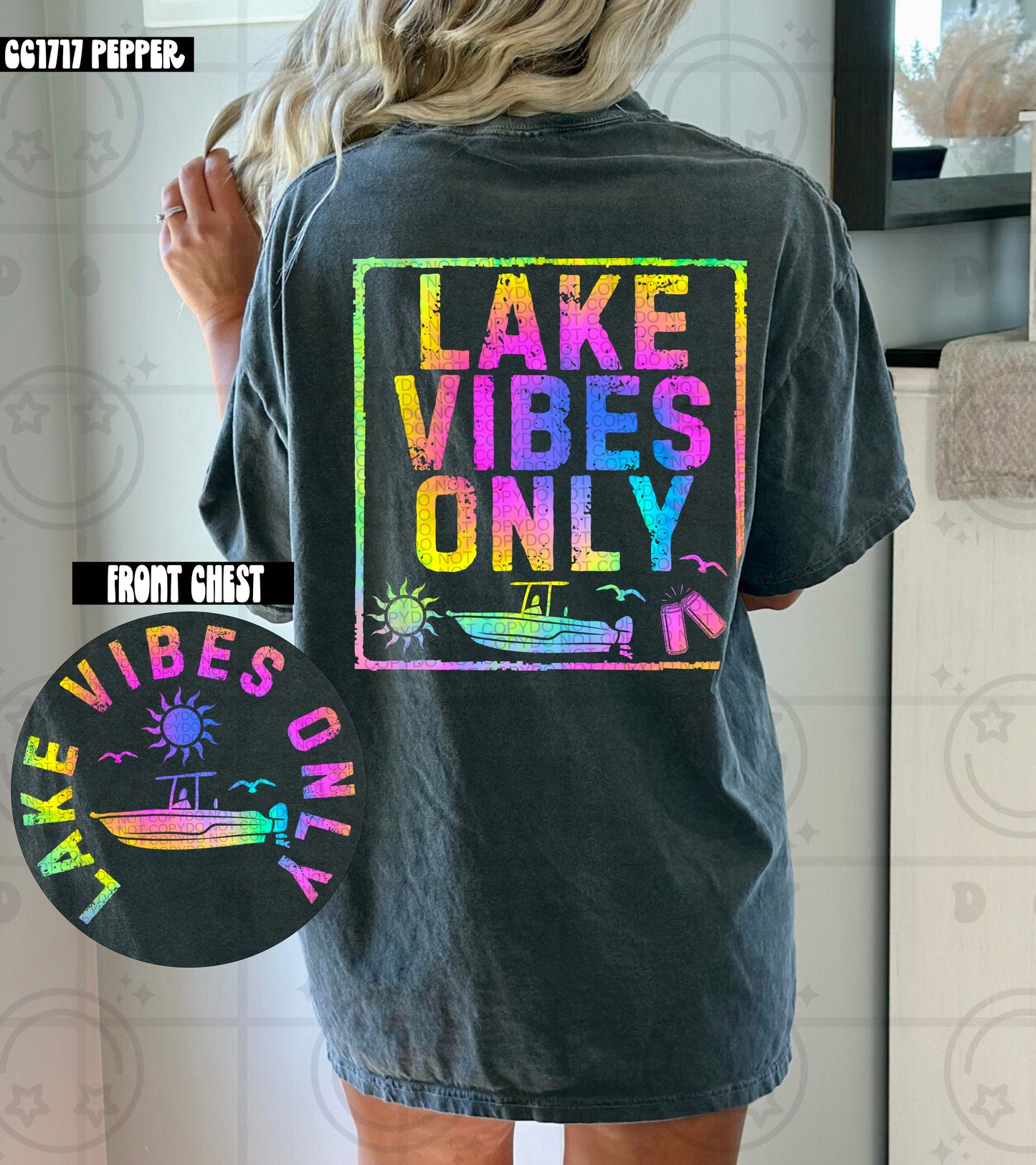 LAKE VIBES ONLY- DOUBLE SIDED TEE
