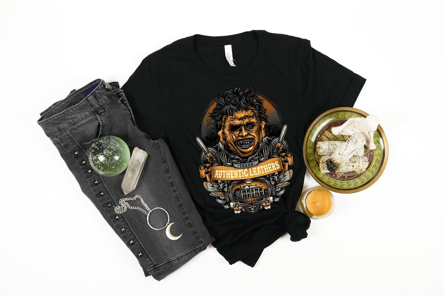 DARK TWISTED RUN- LEATHER BUD TEE