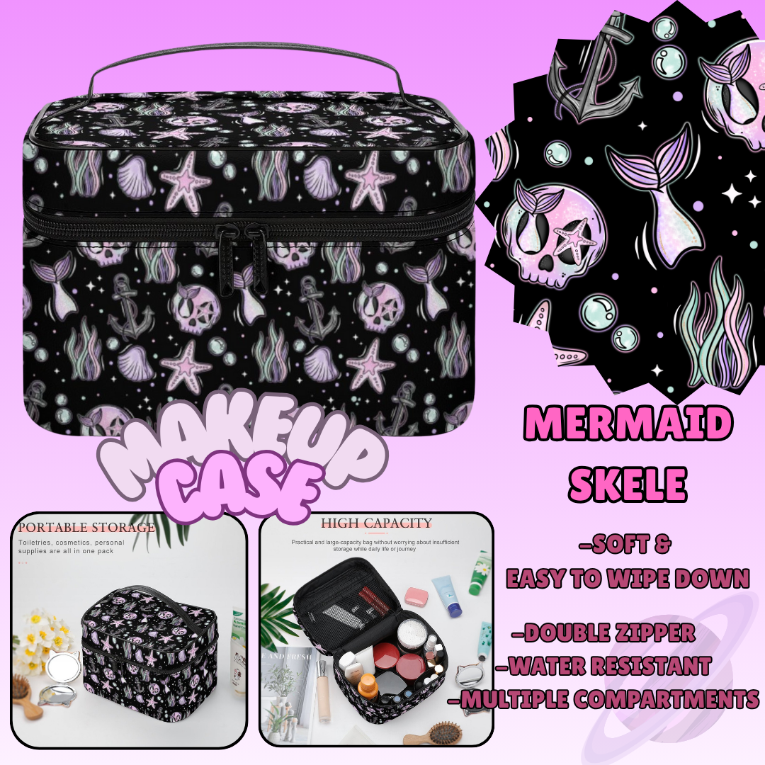 MAKEUP BAG RUN-MERMAID SKELE-PREORDER CLOSING 8/11
