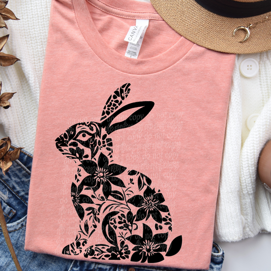 MINIMALISTIC FLORAL BUNNY TEE