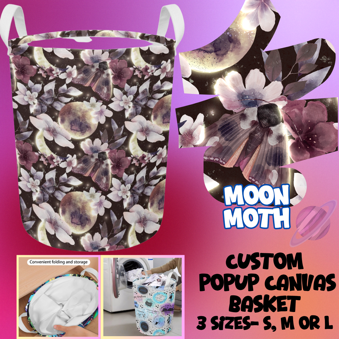 STORAGE BASKET RUN-MOON MOTH-3 SIZES-PREORDER CLOSING 8/5