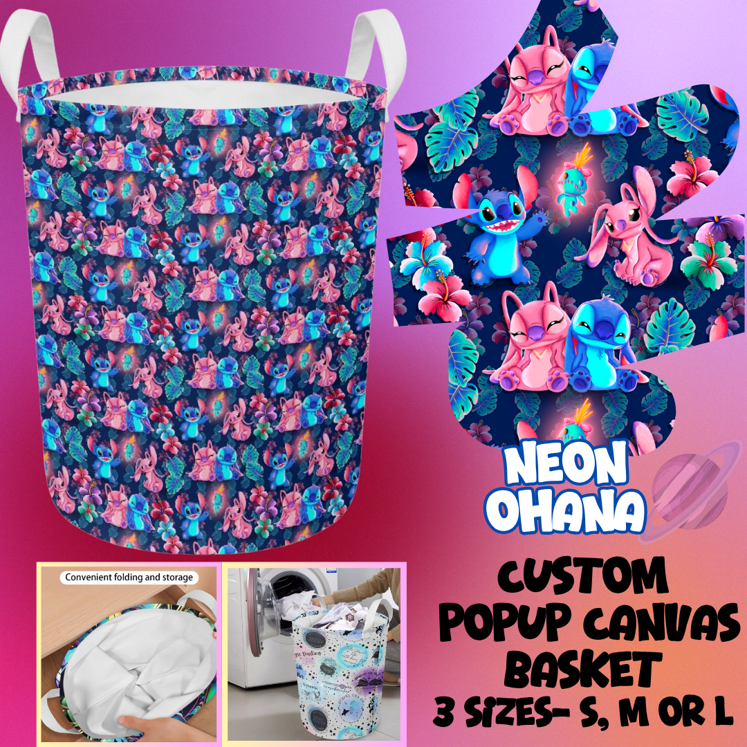 STORAGE BASKET RUN-NEON OHANA-3 SIZES-PREORDER CLOSING 8/5