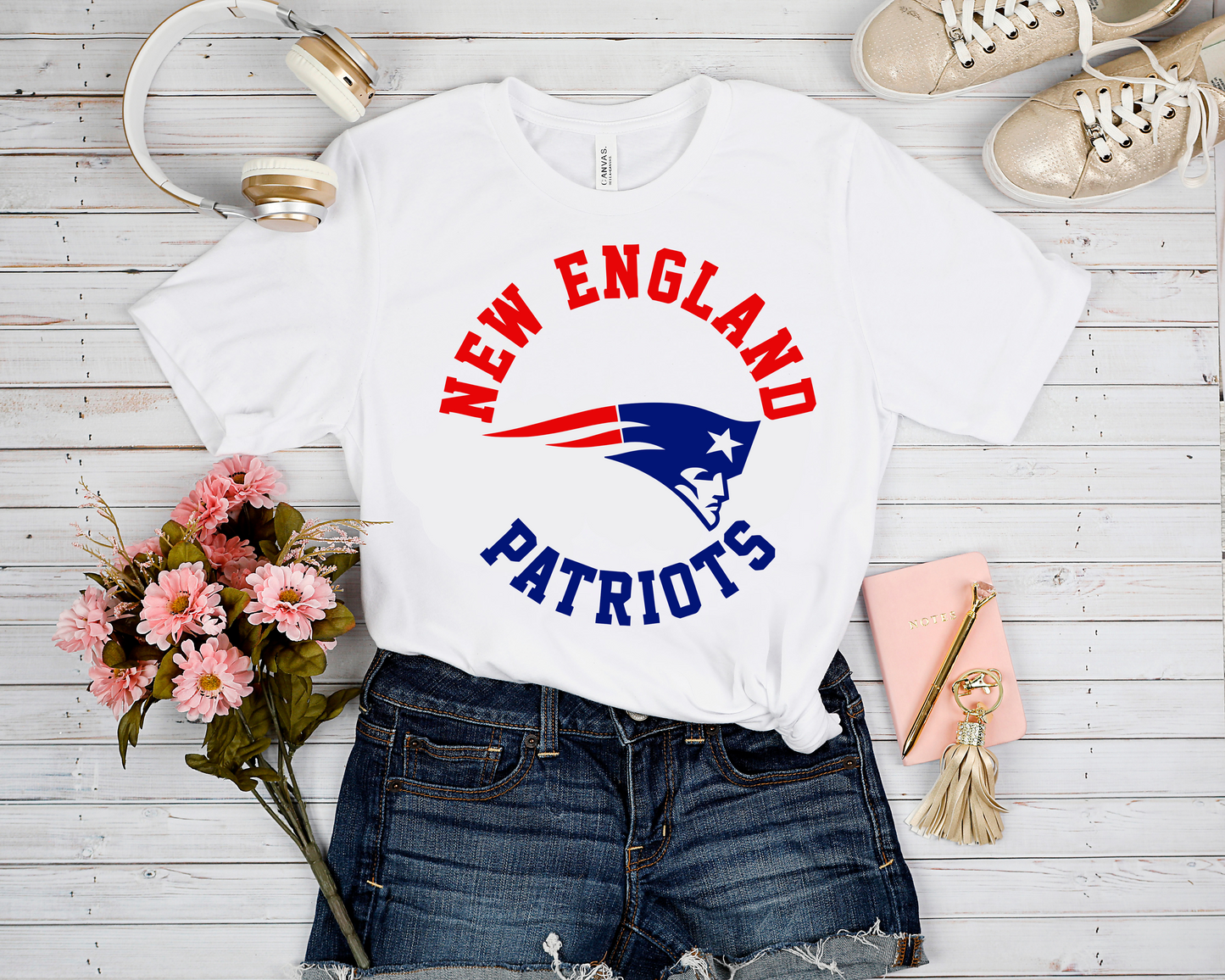 FBALL RUN-NE PATS TEE- PREORDER CLOSING 9/12