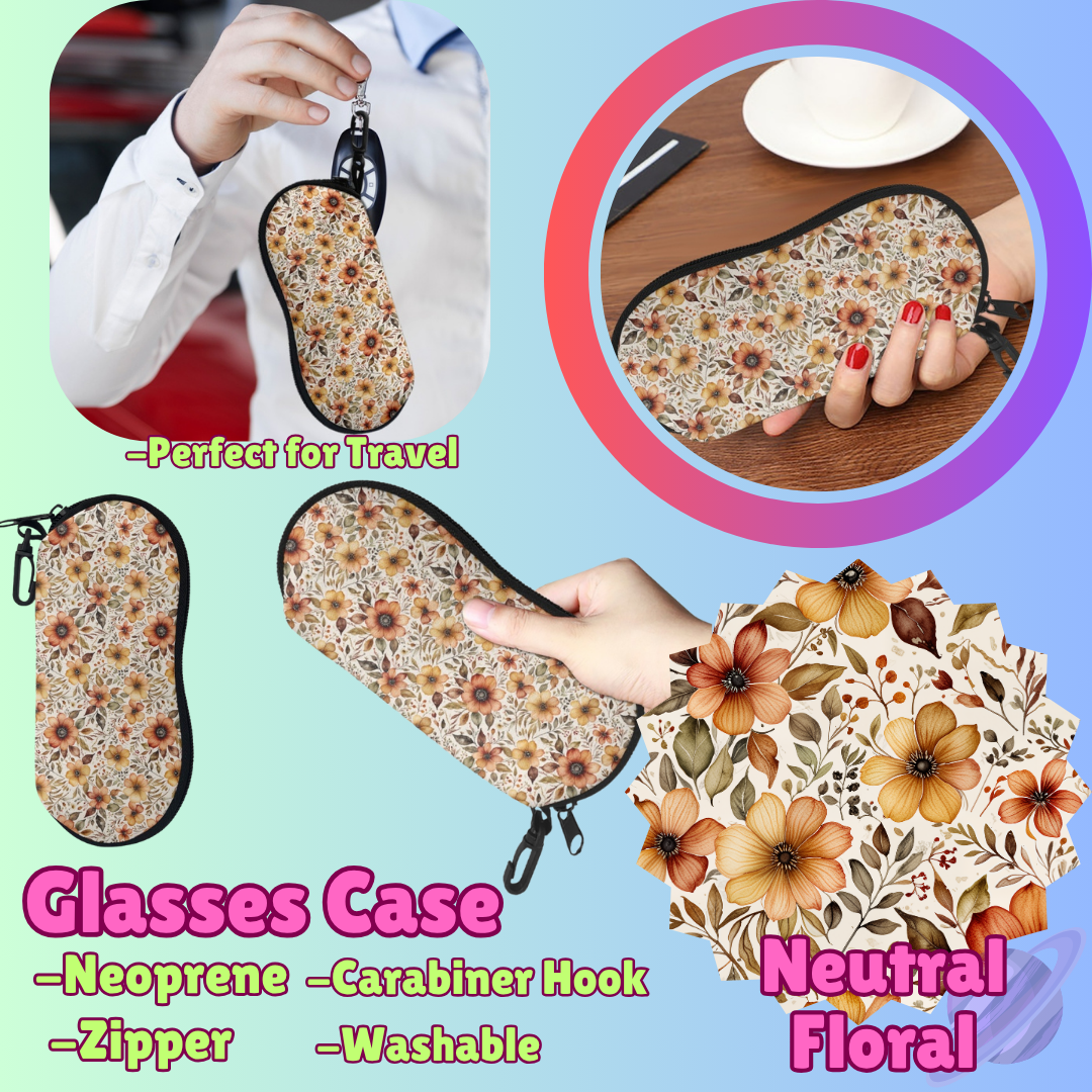 SUNGLASSES CASE RUN-NEUTRAL FLORAL-PREORDER CLOSING 8/8