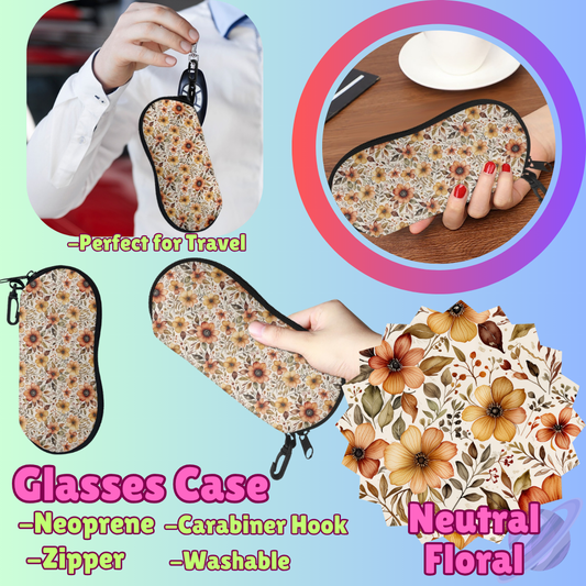 SUNGLASSES CASE RUN-NEUTRAL FLORAL-PREORDER CLOSING 8/8