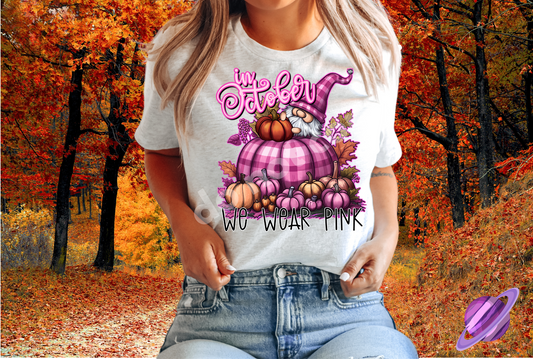 OCTOBER PINK GNOME TEE