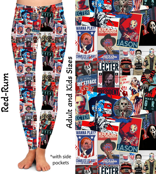 Patriotic Horror - Full Leggings with Pockets