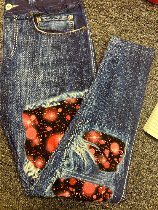 Denim pink pixie dust patch