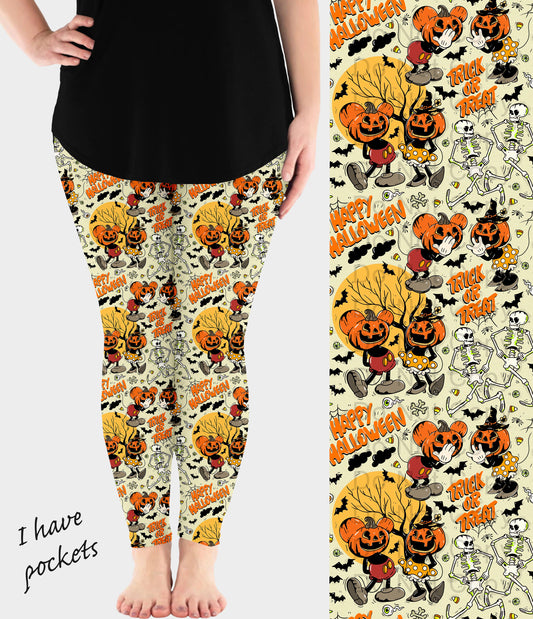 RTS - Pumpkin Heads Leggings w/ Pockets