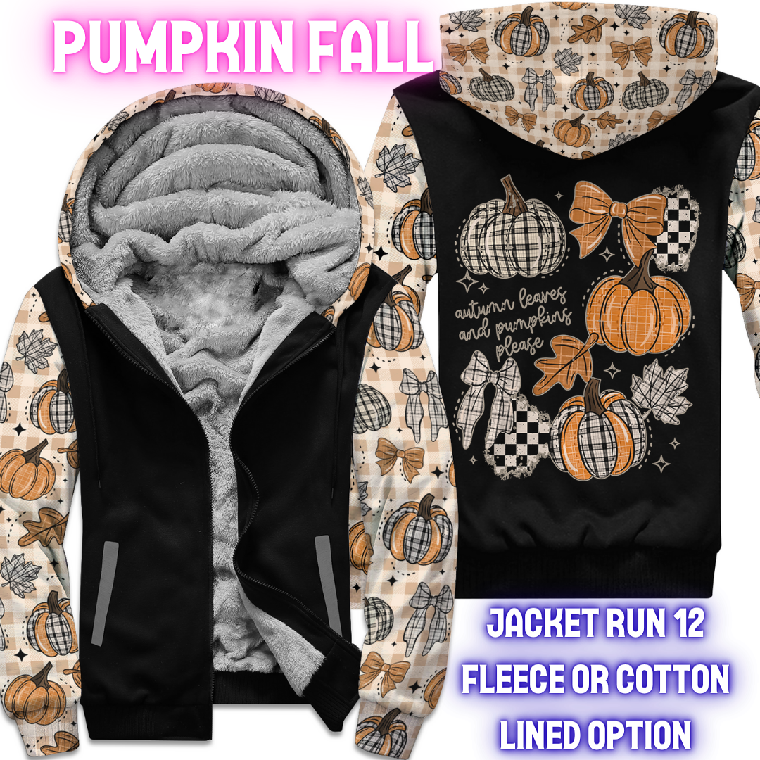 JACKET RUN 12-PUMPKIN FALL-PREORDER CLOSING 8/18