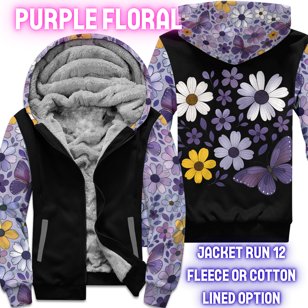 JACKET RUN 12-PURPLE FLORAL-PREORDER CLOSING 8/18