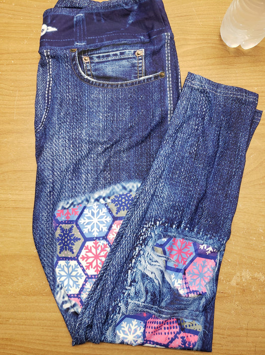 Denim Purple Patchwork (Snow flake)