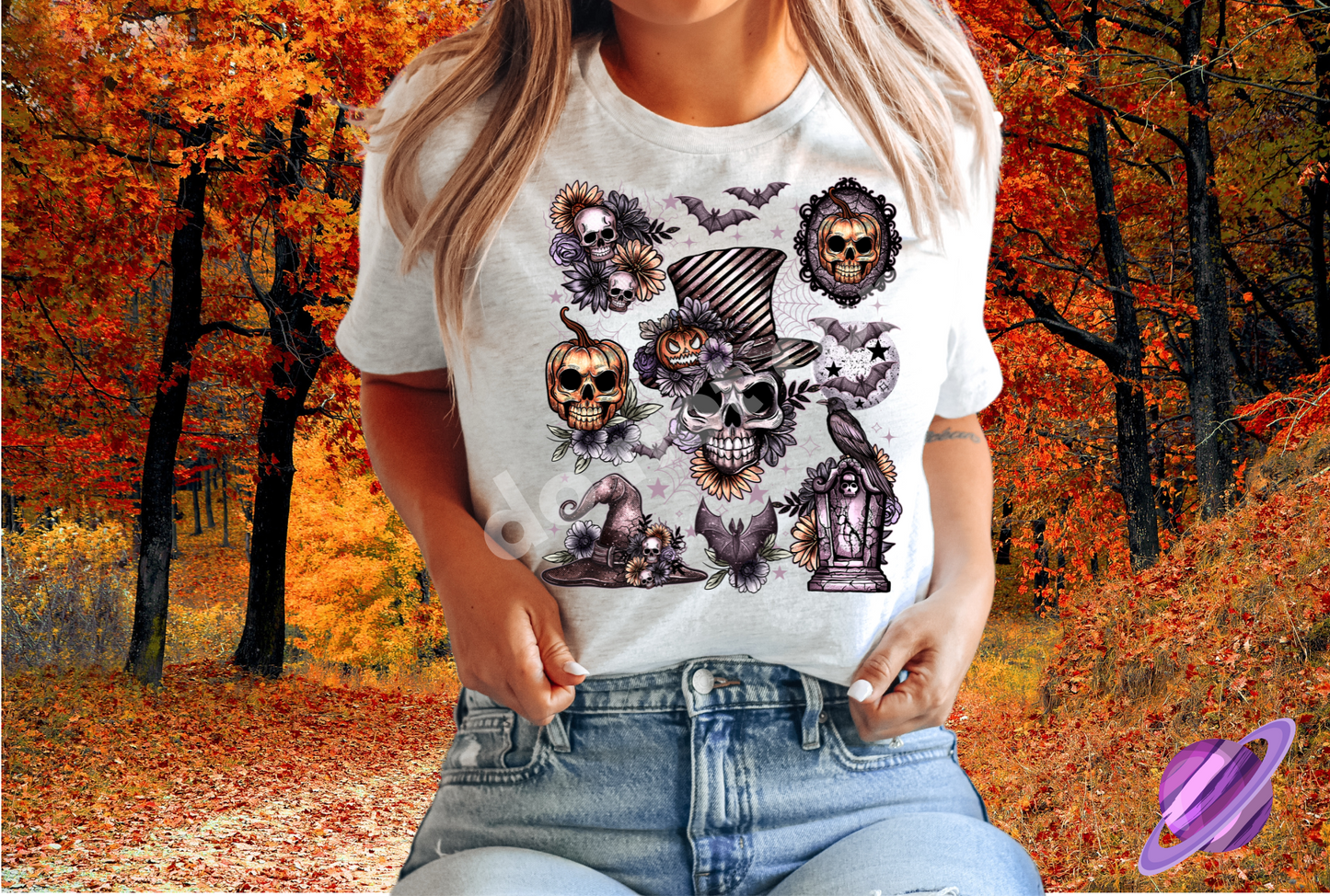 PURPLE SKULL TEE
