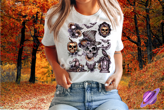 PURPLE SKULL TEE