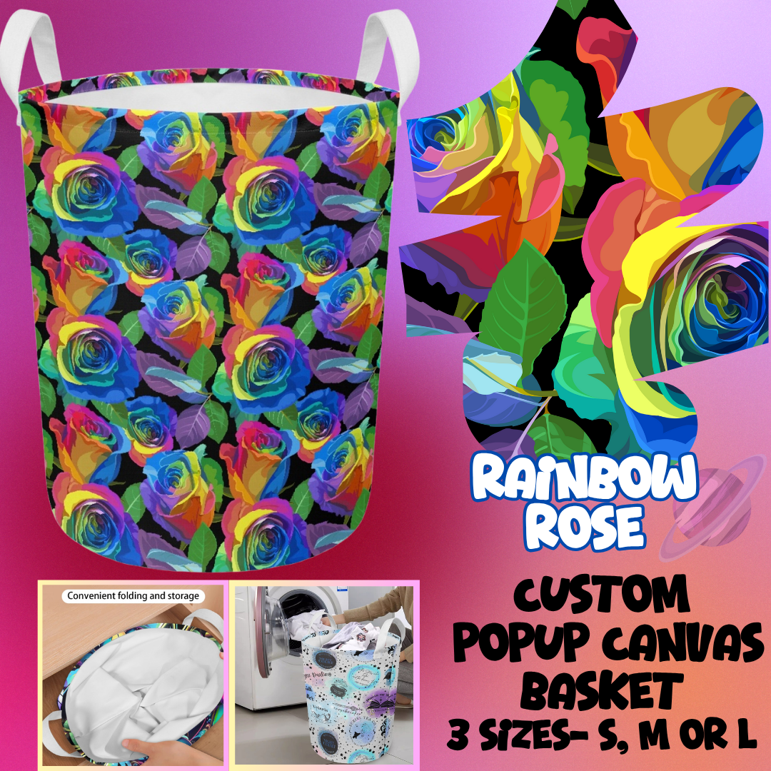 STORAGE BASKET RUN-RAINBOW ROSE-3 SIZES-PREORDER CLOSING 8/5