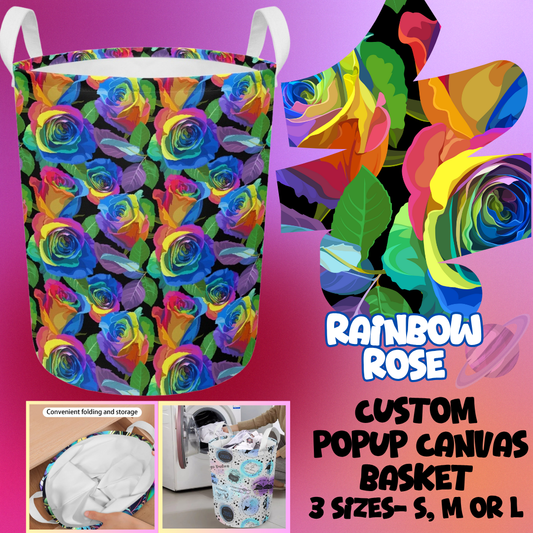 STORAGE BASKET RUN-RAINBOW ROSE-3 SIZES-PREORDER CLOSING 8/5
