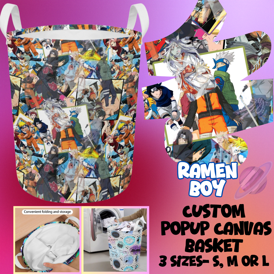 STORAGE BASKET RUN-RAMEN BOY-3 SIZES-PREORDER CLOSING 8/5