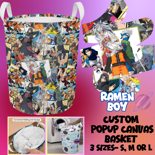 STORAGE BASKET RUN-RAMEN BOY-3 SIZES-PREORDER CLOSING 8/5