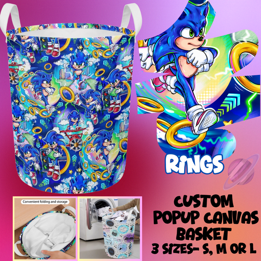 STORAGE BASKET RUN-RINGS-3 SIZES-PREORDER CLOSING 8/5