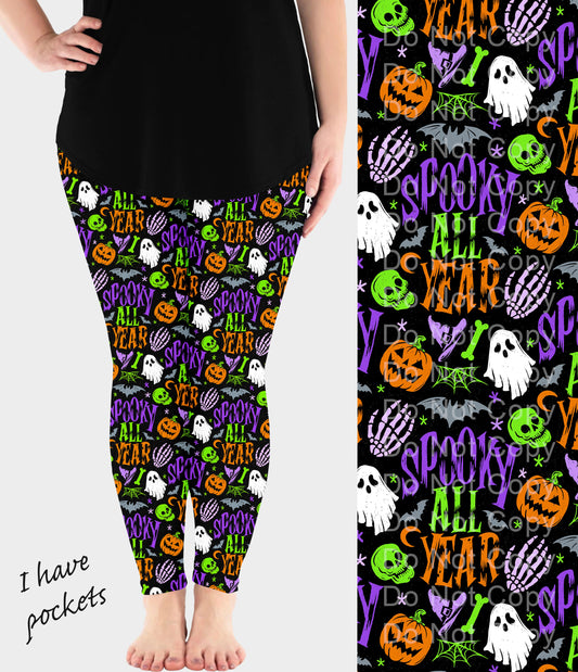 RTS - Spooky All Year Leggings w/ Pockets