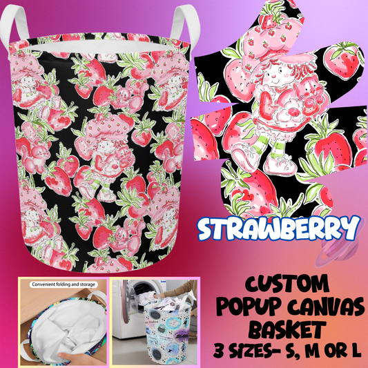 STORAGE BASKET RUN-STRAWBERRY-3 SIZES-PREORDER CLOSING 8/5