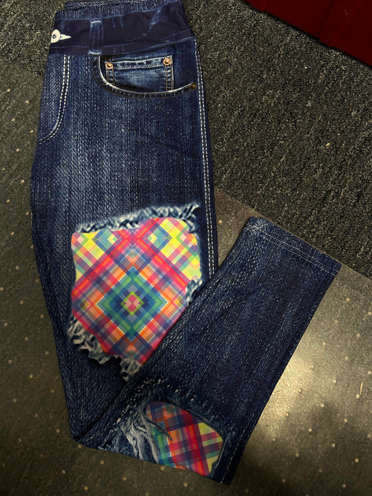 Denim Sunshine Plaid patch
