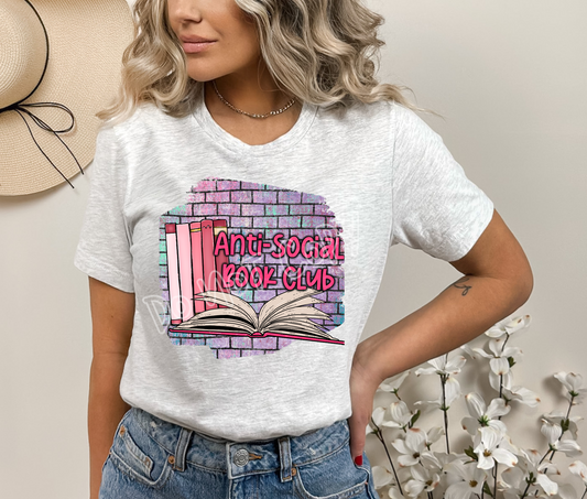 ANTISOCIAL BOOK CLUB -UNISEX TEE ADULTS/KIDS
