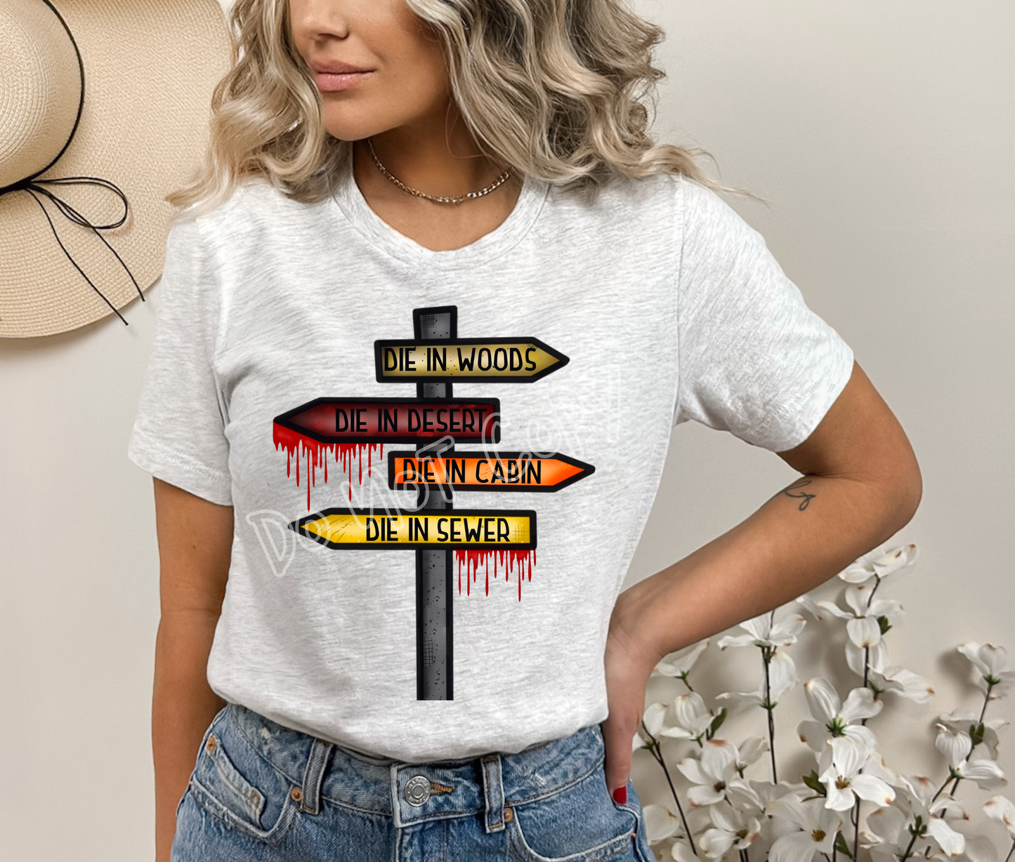 HORROR SIGN -UNISEX TEE ADULTS/KIDS