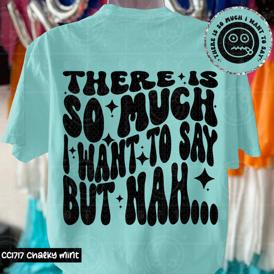 THERE IS SO MUCH I WANT TO SAY DOUBLE SIDED TEE